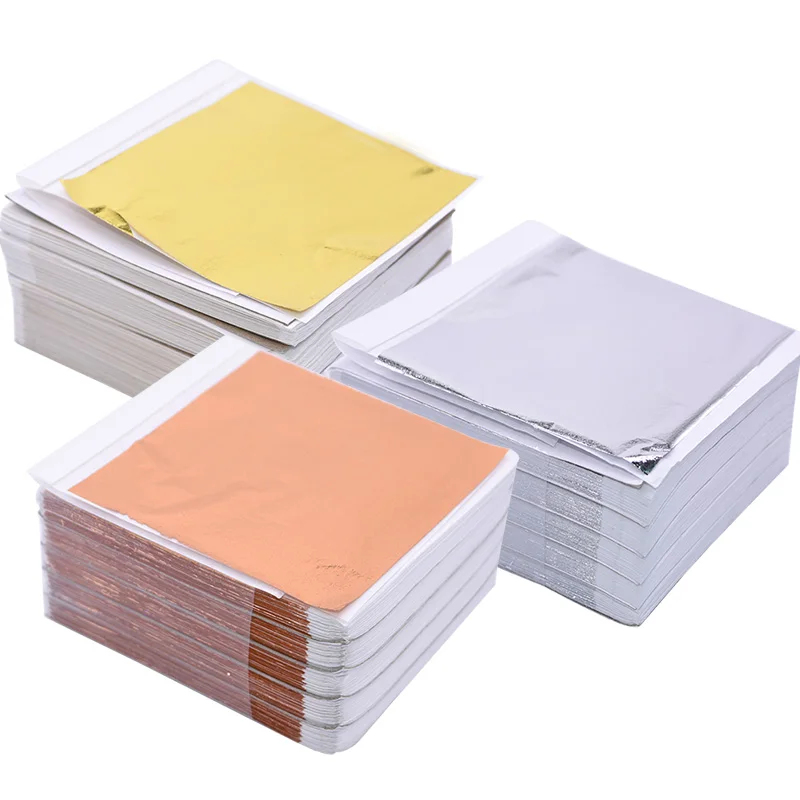 Nail Art Gold - 100 feuilles de papier imitation or,
