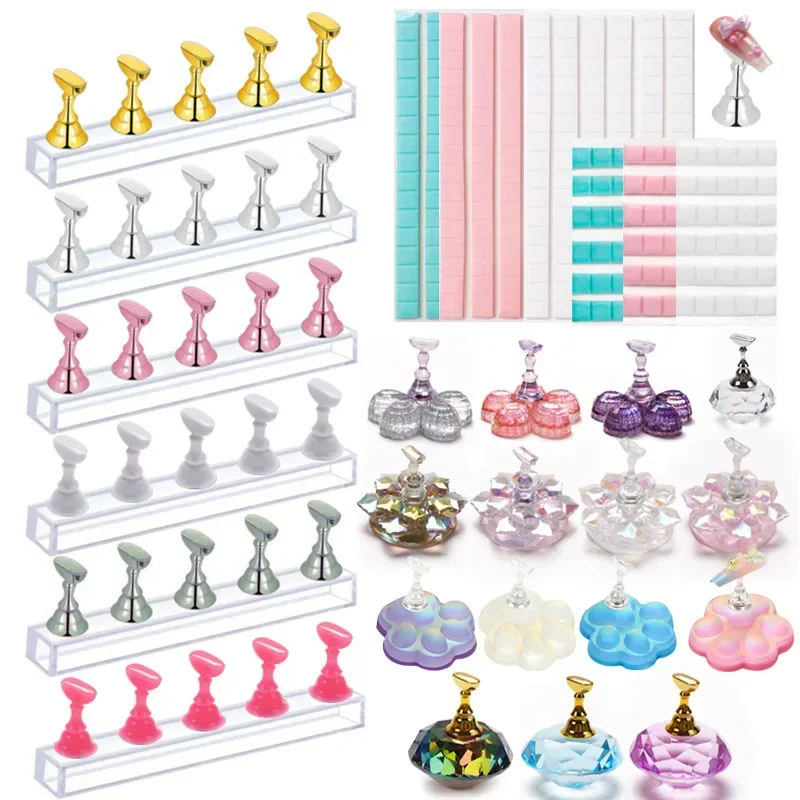 Nail Art Gold - Porte-ongles magnétique d'échecs, présentoir de pratique,