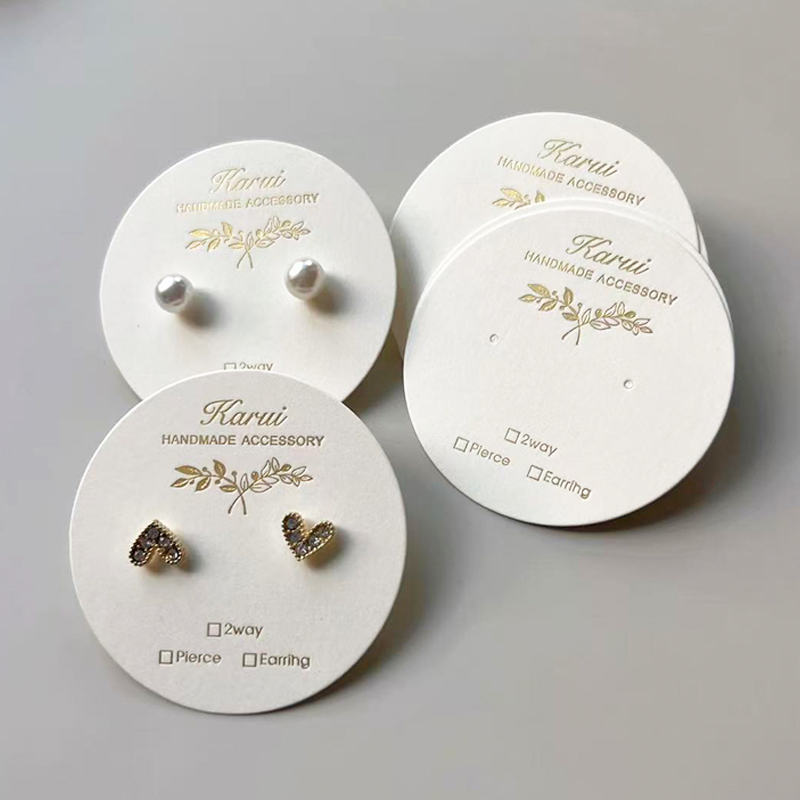 Nail Art Gold - Carte d'exposition de boucles d'oreilles personnalisée,