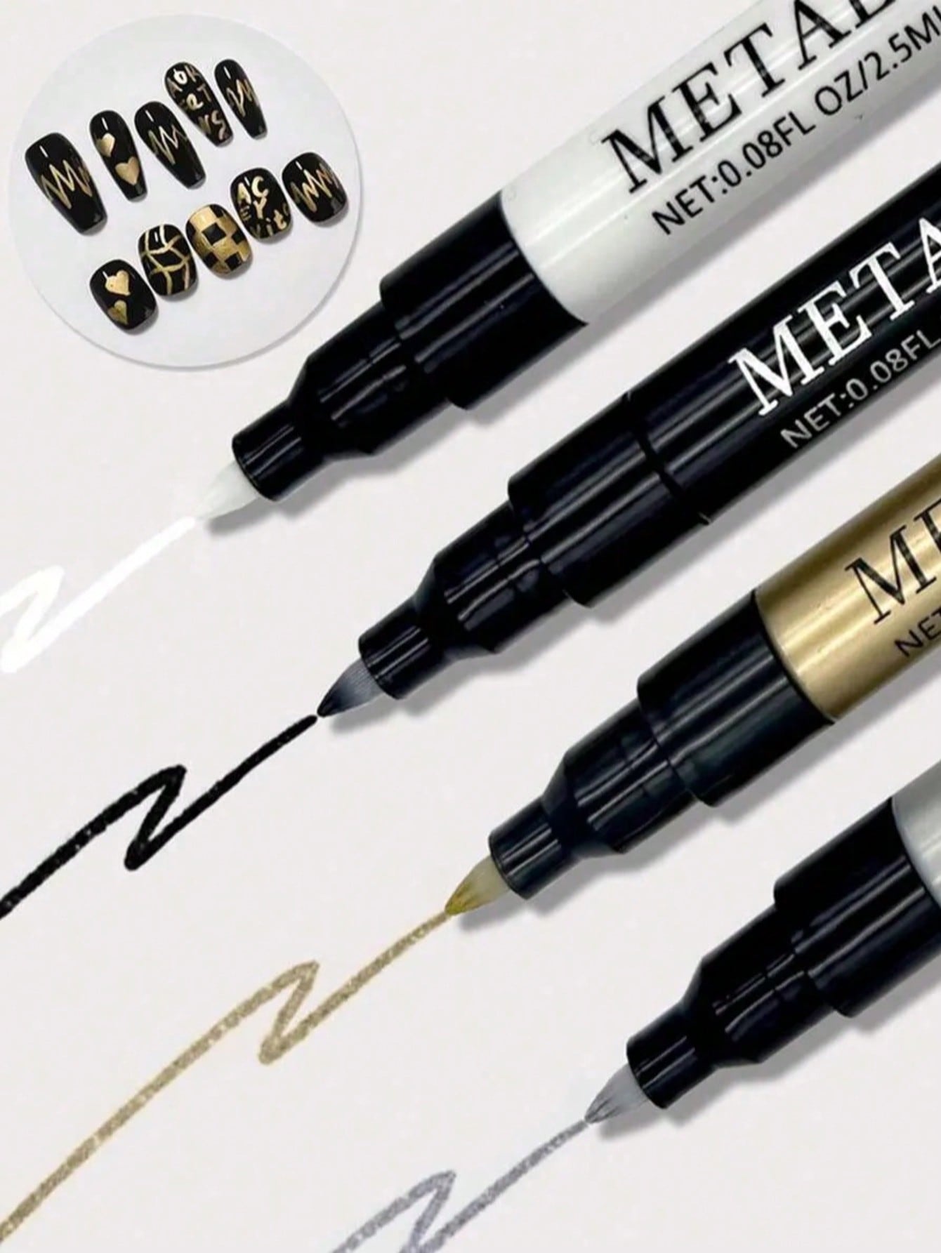 Nail Art Gold - Stylo pour nail art 0,8 mm,