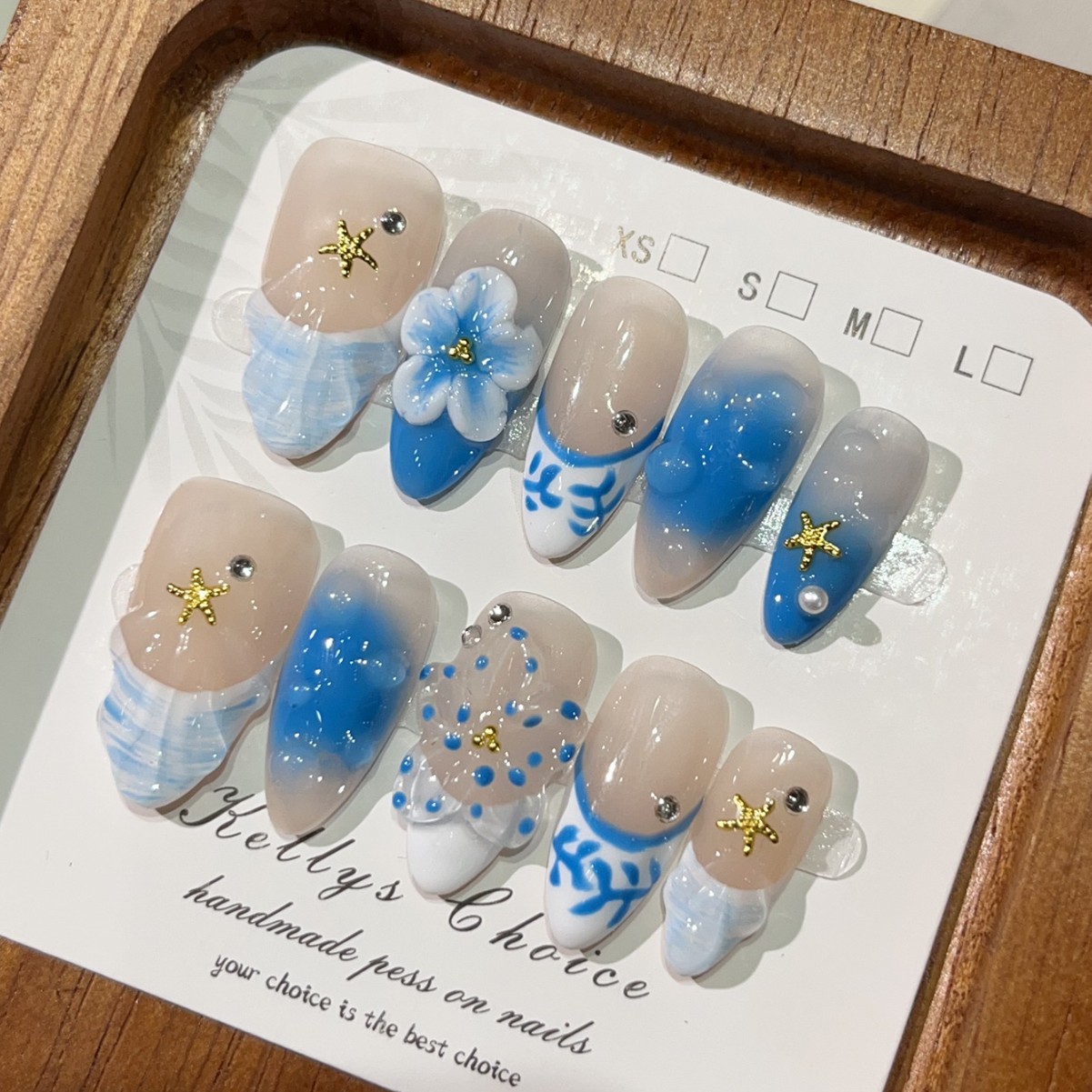 Nail Art Gold - Faux ongles Style île d'été, couverture