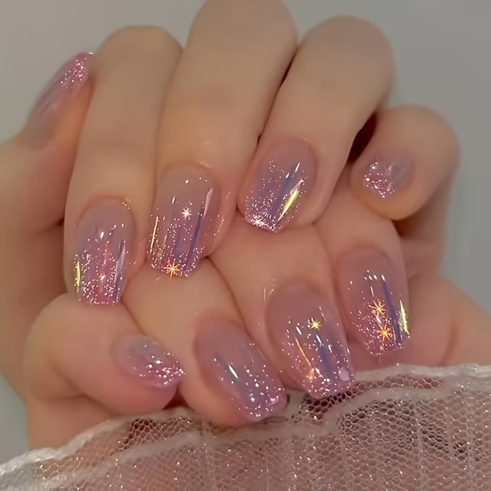 Nail Art Ombre Pink - 24 faux ongles simples effet ombré