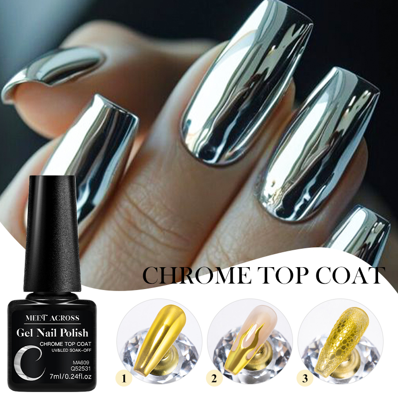 Dip Powder Nail - Top Coat Chrome 7ML pour Effet