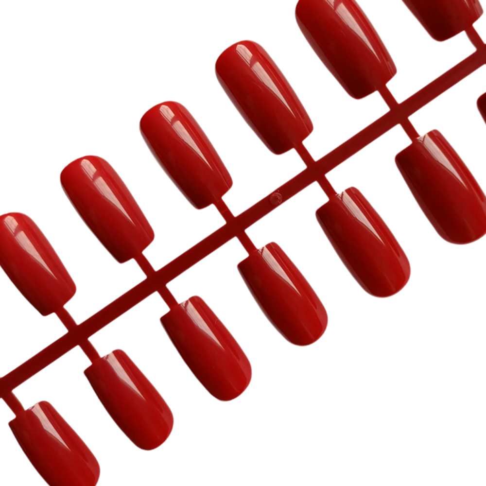 Faux ongles carrés longs rouge - Nail Art Red Wine avis et prix