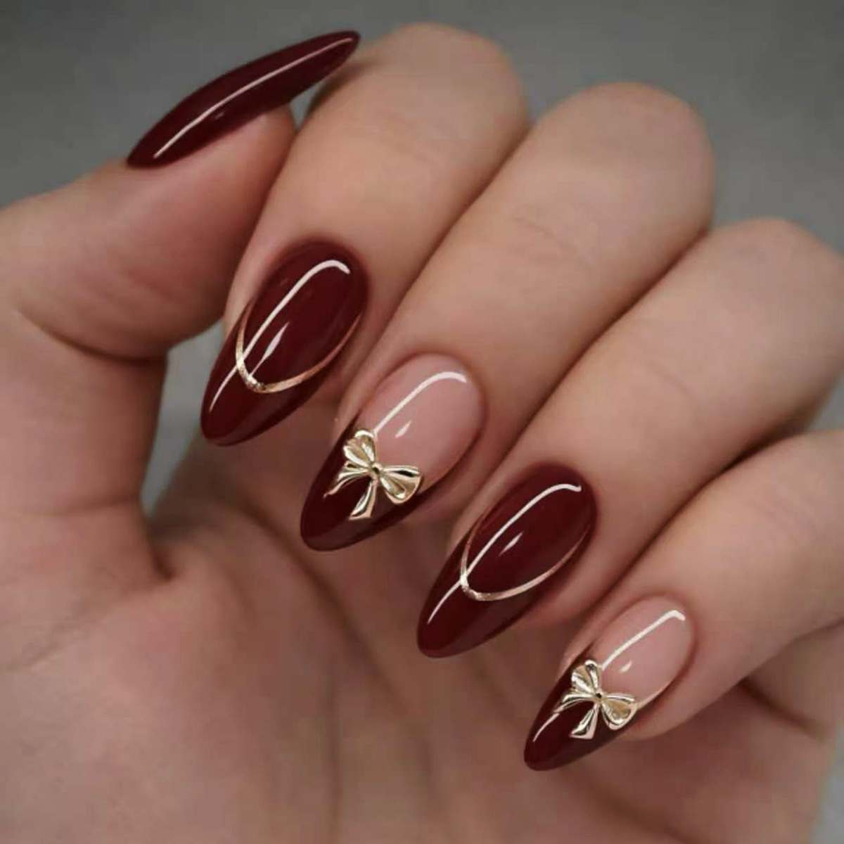 24 pièces de faux ongles rétro - Nail Art Red Wine avis et prix