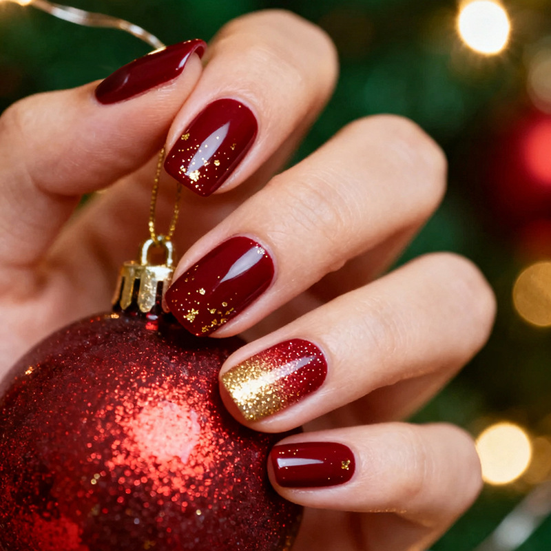 24 faux ongles rouges bordeaux - Nail Art Red Wine avis et prix