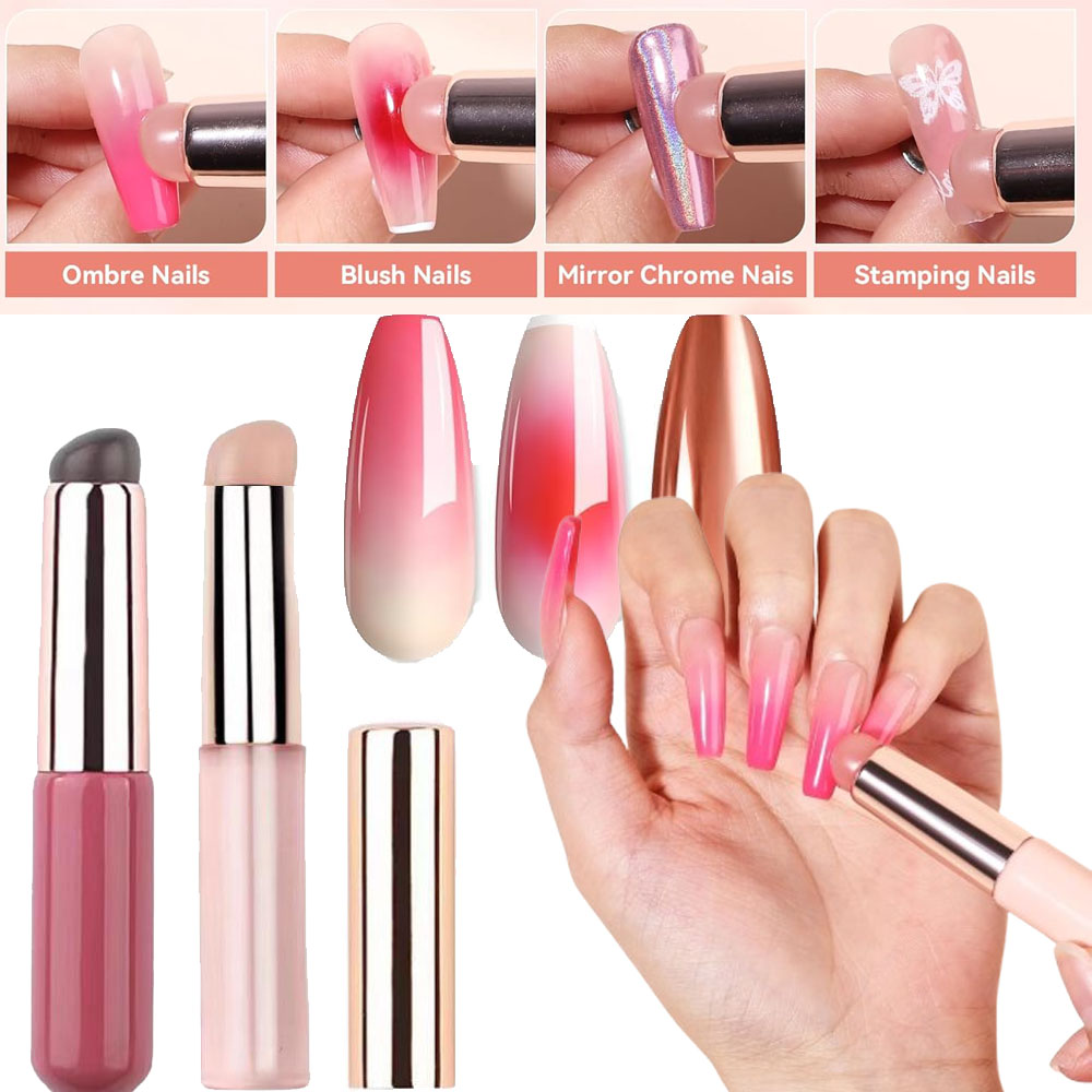 Brosse à ongles en Silicone ro - Nail Art Ombre Pink avis et prix