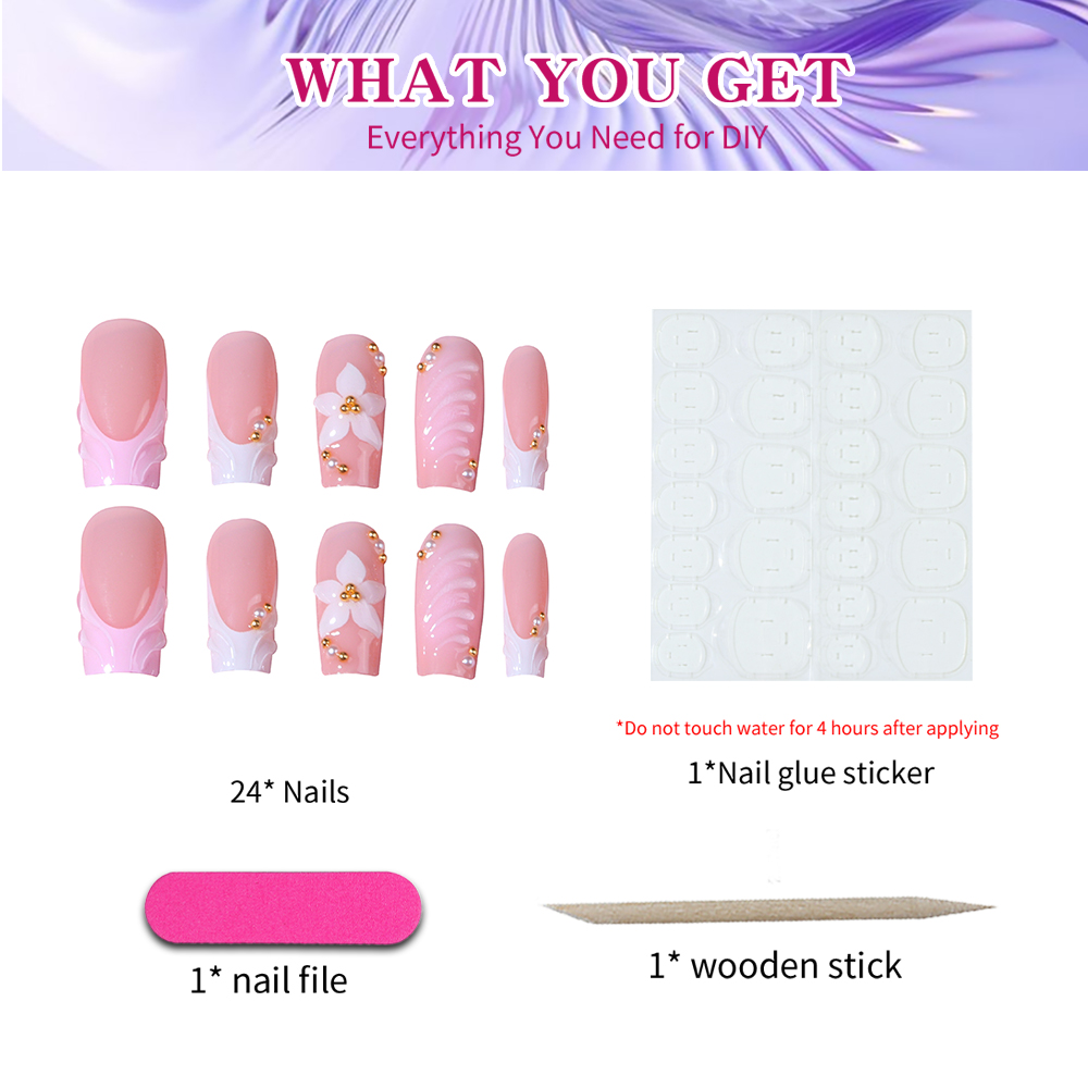 24 pièces par boîte. Ongles pr - Nail Art Y2K avis et prix