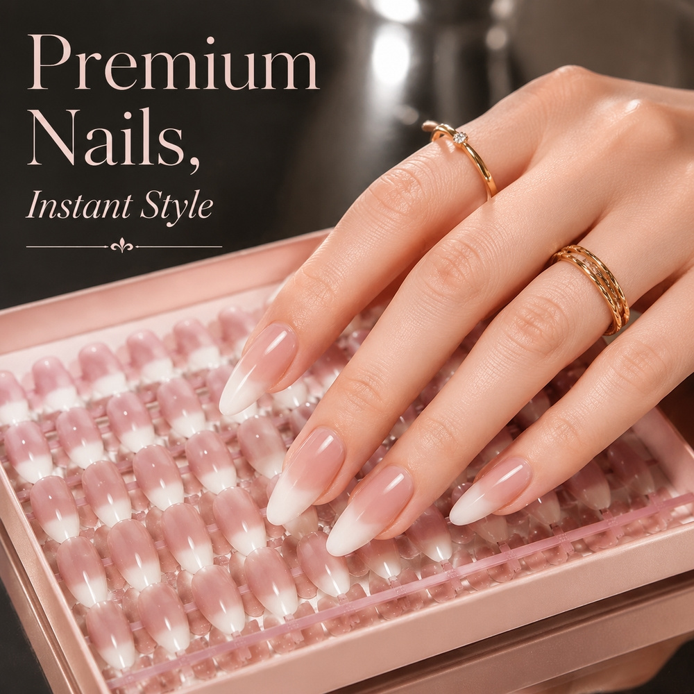 150 faux ongles à presser styl - Nail Art Ombre Pink avis et prix