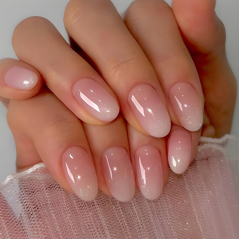 24 pièces ovale court rose pre - Nail Art Ombre Pink avis et prix