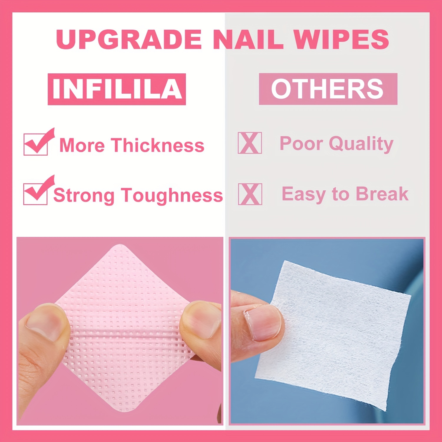 20/600 pièces lingettes à ongl - Nail Art Remover avis et prix