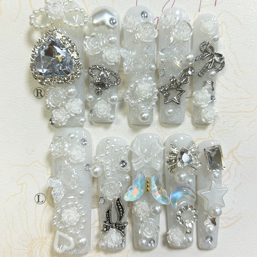 10PCS Faux Ongles à Presser Fa - Nail Art Y2K avis et prix