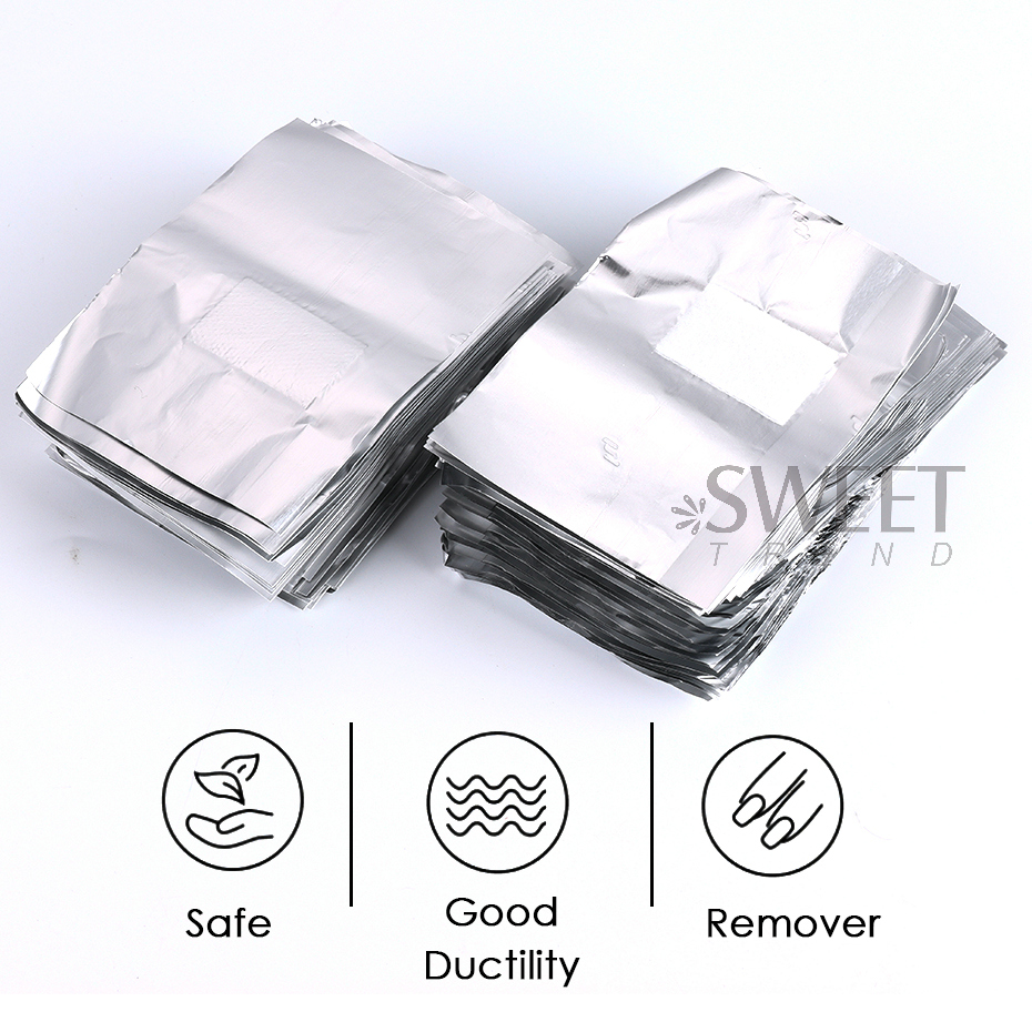 50/100 pièces de feuilles d'al - Nail Art Remover avis et prix