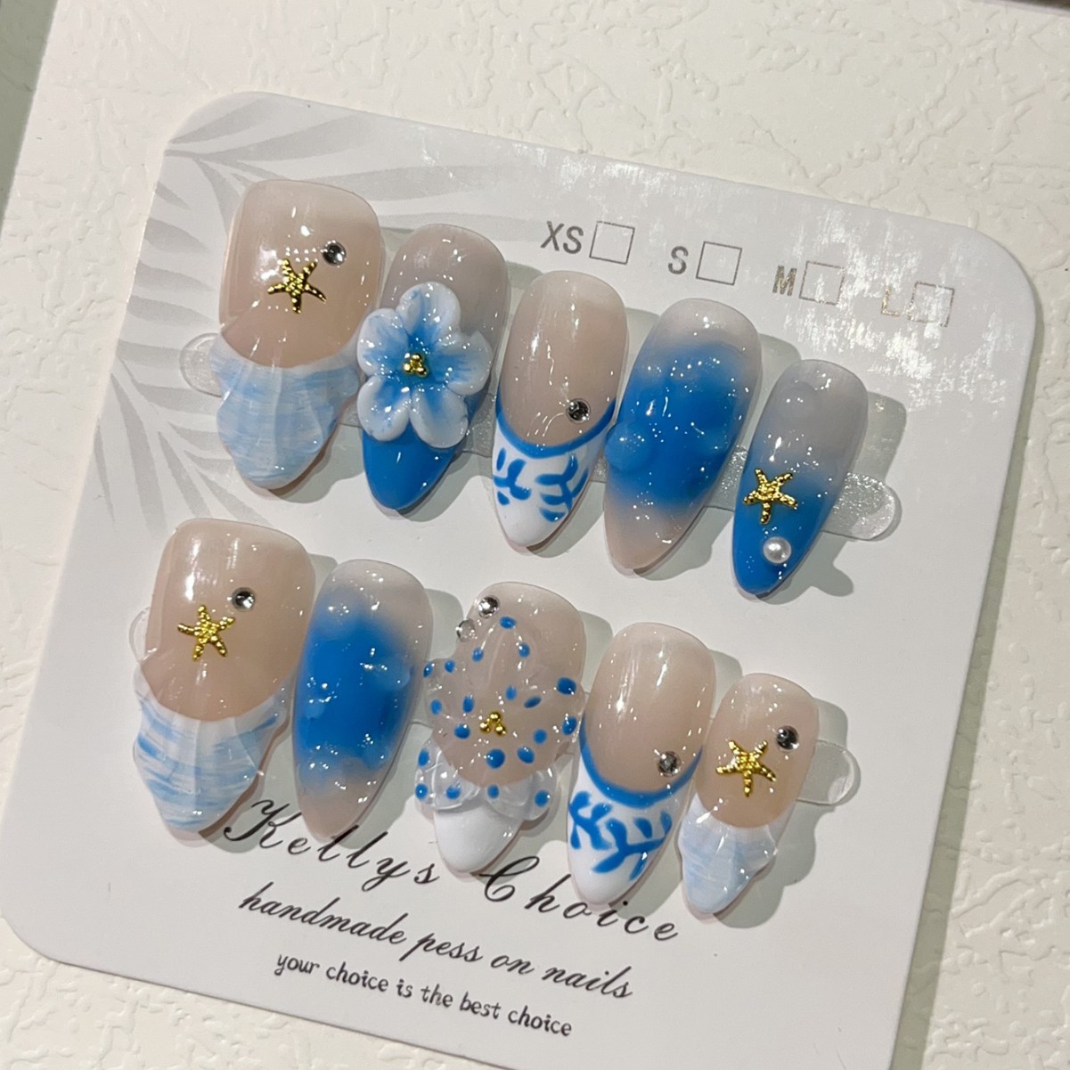 Faux ongles Style île d'été, c - Nail Art Gold avis et prix