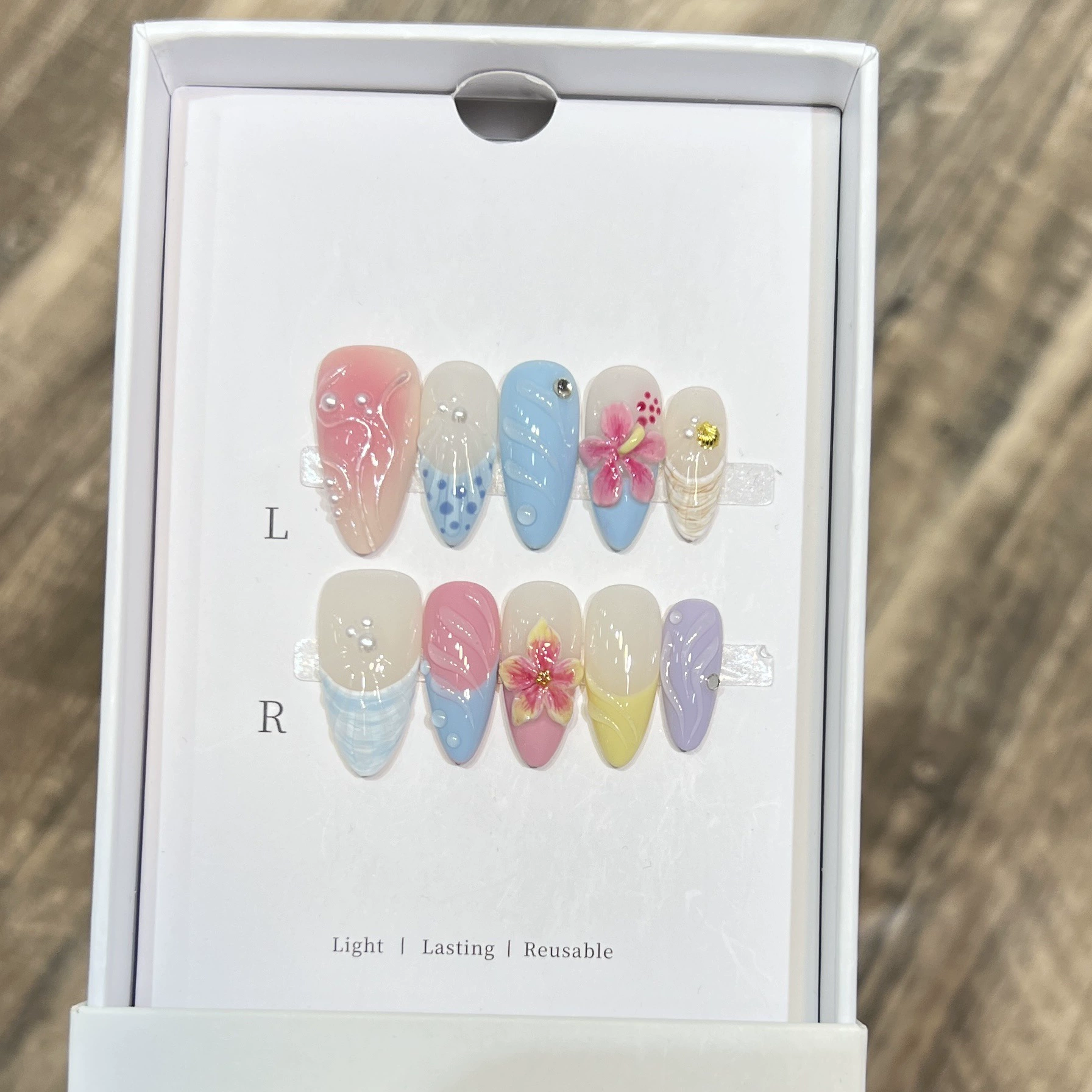 Faux ongles Style île d'été, c - Nail Art Gold avis et prix