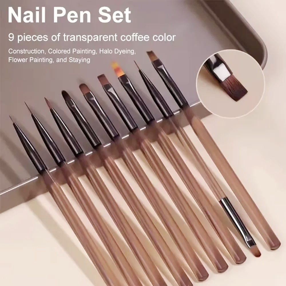 9 pièces brosse à ongles pour  - Nail Art Viral avis et prix