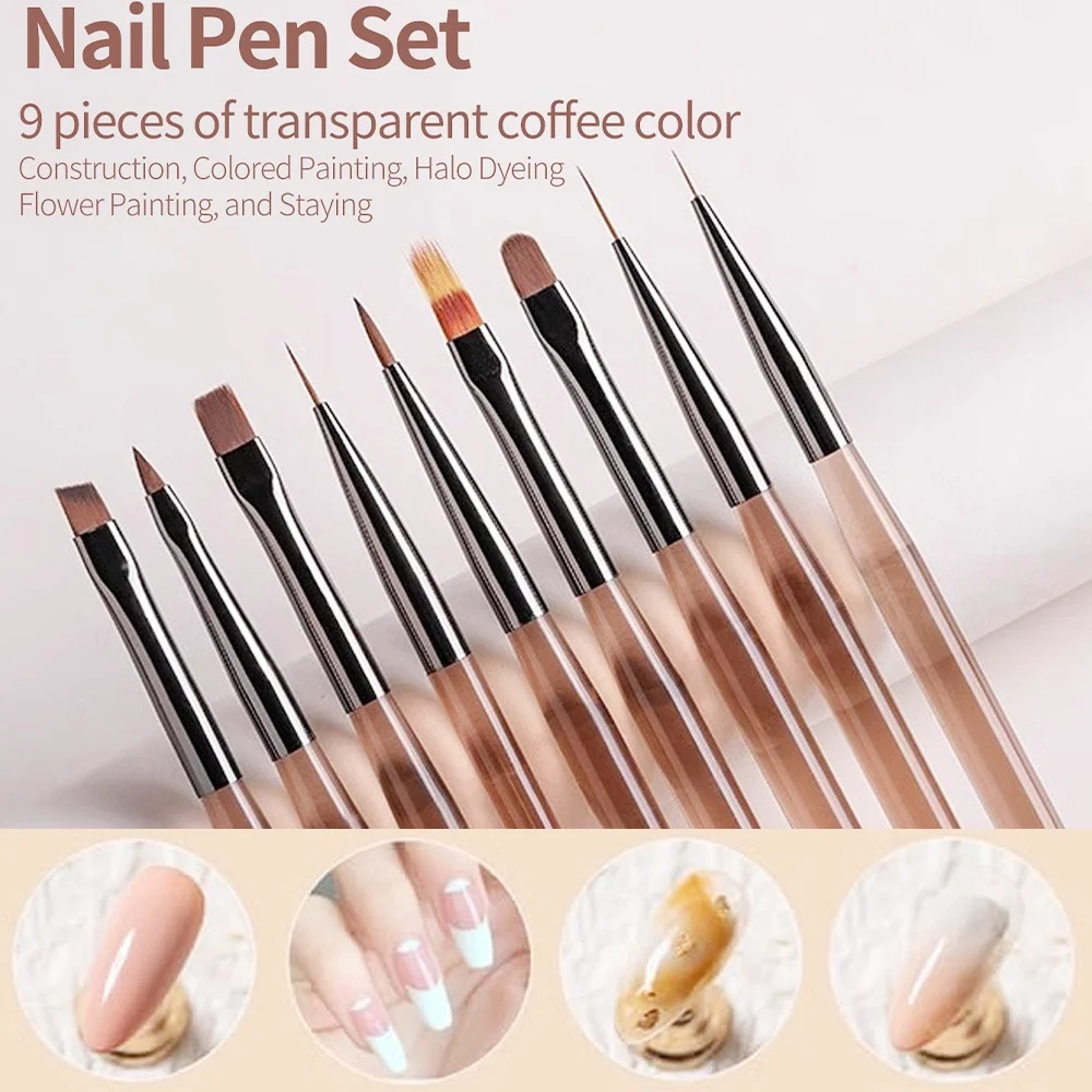 9 pièces brosse à ongles pour  - Nail Art Viral avis et prix