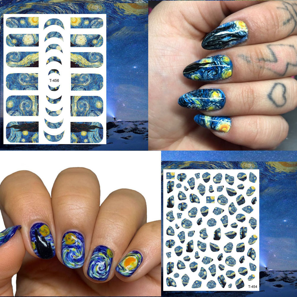 Van Gogh Night Romantic Nail A - Nail Art Van Gogh avis et prix