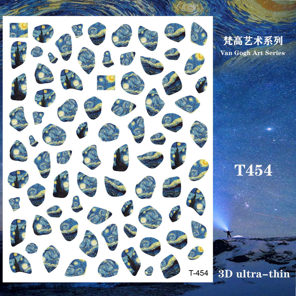 Van Gogh Night Romantic Nail A - Nail Art Van Gogh avis et prix