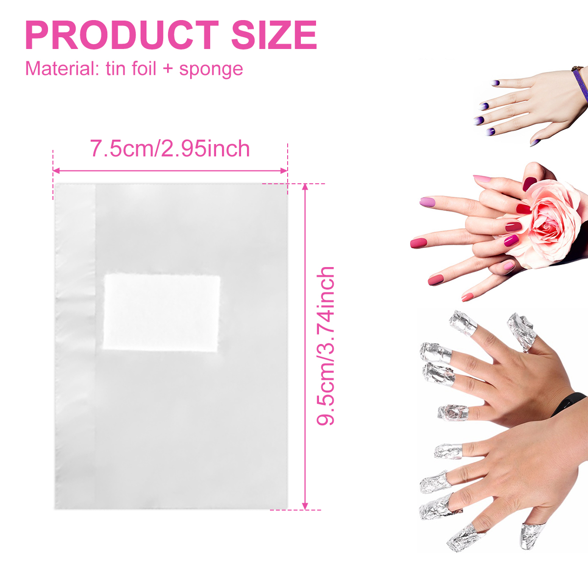 500/1000 pièces feuille d'alum - Nail Art Remover avis et prix